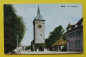 Preview: Ansichtskarte Basel / St. Johanntor / 1905-1920 / Turm – Uhr – Straßenansicht